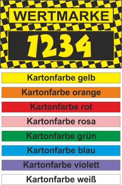 1000 Wertmarken "Black Number Wertmarke" [[Sonderdruck]]